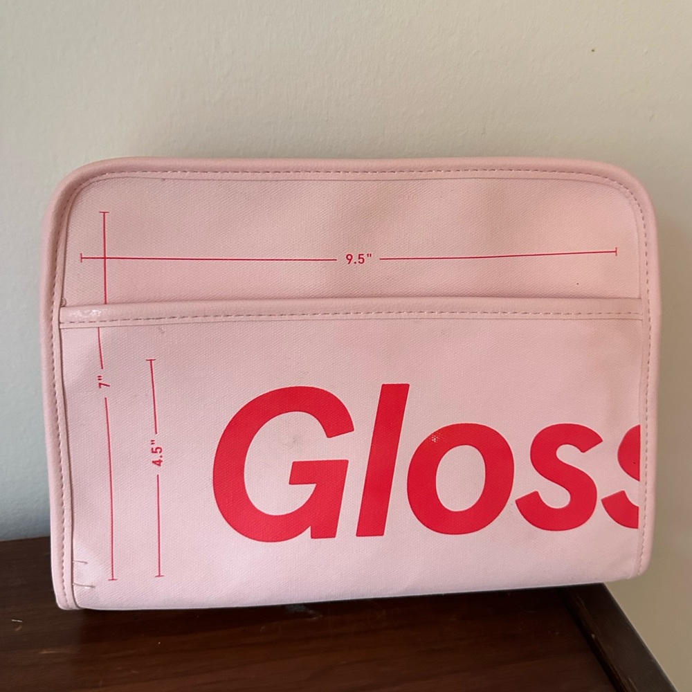 Glossier The Beauty Cosmetic Makeup Bag - Pink